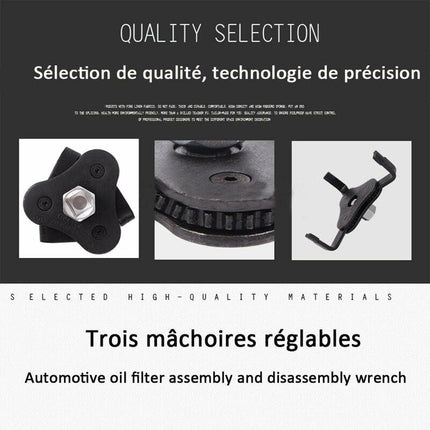 Oil Filter Wrench 3 Claws Adjustable Two Way 53-108Mm Universal.