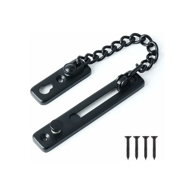 Security Door Chain Narrow Door Limiter Spring Loaded Anti-Theft Door Lock With Screws For Home Internal Door,.