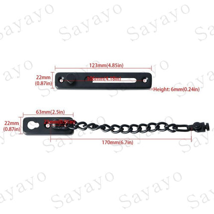 Security Door Chain Narrow Door Limiter Spring Loaded Anti-Theft Door Lock With Screws For Home Internal Door,.