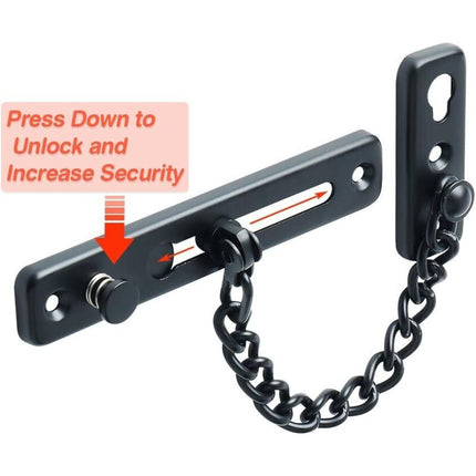 Security Door Chain Narrow Door Limiter Spring Loaded Anti-Theft Door Lock With Screws For Home Internal Door,.