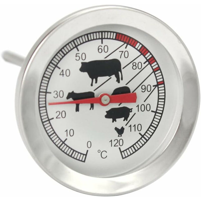 Stainless Steel ROasting Thermometer - Analog Meat Thermometer Up To 120°C - Bbq Thermometer - Meat Needle.
