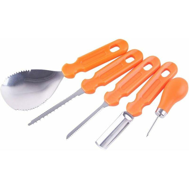 5 pcs Halloween Pumpkin Carving Tools Set Premium Quality Reusable Heavy Duty Stainless Steel Pumpkin Carving Tools For.