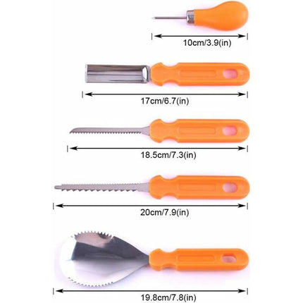 5 pcs Halloween Pumpkin Carving Tools Set Premium Quality Reusable Heavy Duty Stainless Steel Pumpkin Carving Tools For.