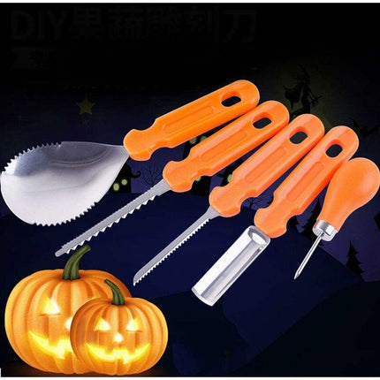 5 pcs Halloween Pumpkin Carving Tools Set Premium Quality Reusable Heavy Duty Stainless Steel Pumpkin Carving Tools For.