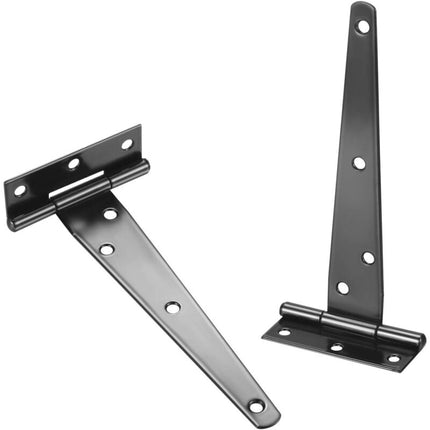 4 Pack Hinges, Black Barn Door Hinges, Door Hinges, Stainless Steel Flat Hinge For Gates, Closet - 6 Inch.