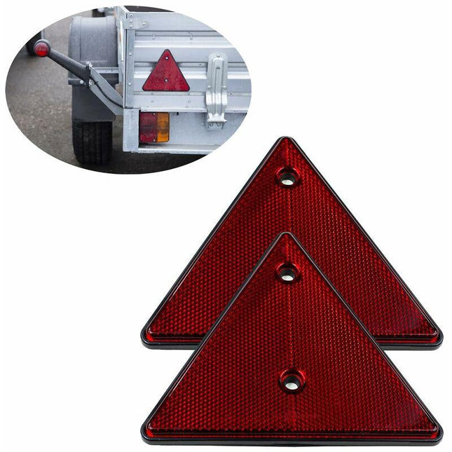 2 pcs Set Screw-On Triangle Trailer Reflectors.