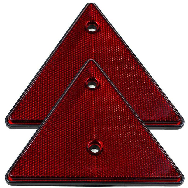 2 pcs Set Screw-On Triangle Trailer Reflectors.