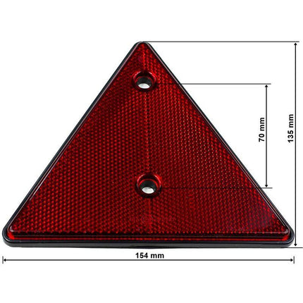 2 pcs Set Screw-On Triangle Trailer Reflectors.