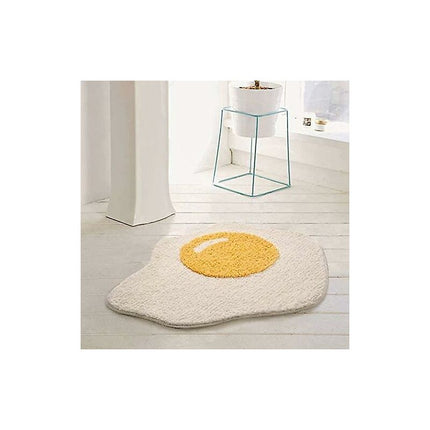 Funny Bathroom Rug Egg Pattern Entryway Kitchen Bedroom Carpet Chic Doormat，70 X 58 Cm.