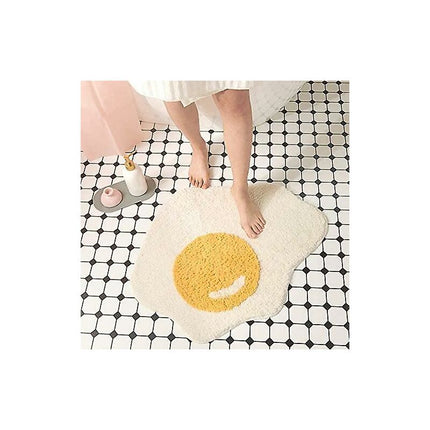 Funny Bathroom Rug Egg Pattern Entryway Kitchen Bedroom Carpet Chic Doormat，70 X 58 Cm.