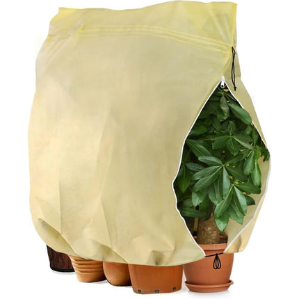 Plant Cover, Adjustable Plant Protection Cover With Zipper Drawstring, Reusable Frost-Proof Plant Protection Bag, 180 X.