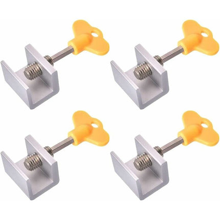 Sliding Window Lock 4 Pieces Sliding Door Lock Adjustable Window Lock Adjustable Sliding Door Locks Aluminum Alloy.