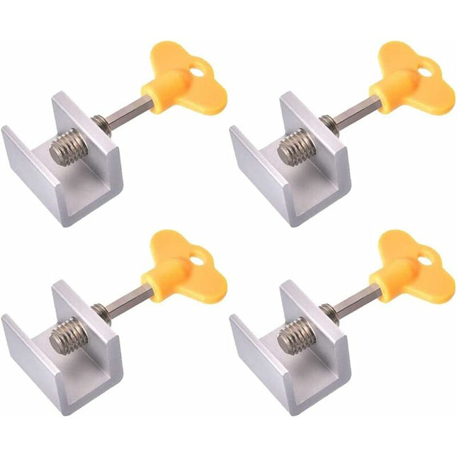 Sliding Window Lock 4 Pieces Sliding Door Lock Adjustable Window Lock Adjustable Sliding Door Locks Aluminum Alloy.