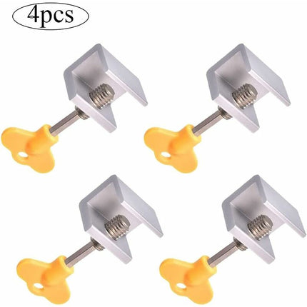 Sliding Window Lock 4 Pieces Sliding Door Lock Adjustable Window Lock Adjustable Sliding Door Locks Aluminum Alloy.