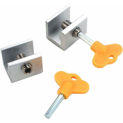 Sliding Window Lock 4 Pieces Sliding Door Lock Adjustable Window Lock Adjustable Sliding Door Locks Aluminum Alloy.