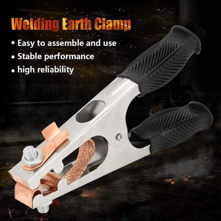 Welding Ground Clamp, Galvanized Welding Earth Clamp 500A Magnetic Ground ROd Clamp Good Conductivity For Welder For.