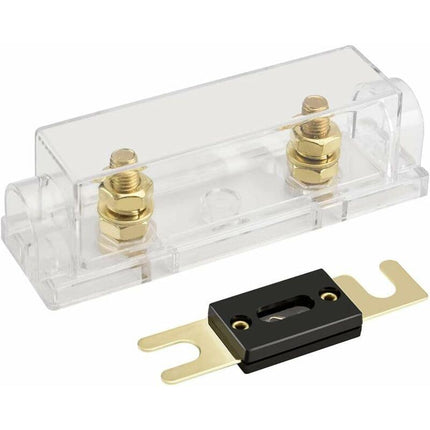 Car Fuse Holder - Audio, Video, Stereo Anl - Gauge 0 2 4 - Input And Output With 250A Anl Fuse.