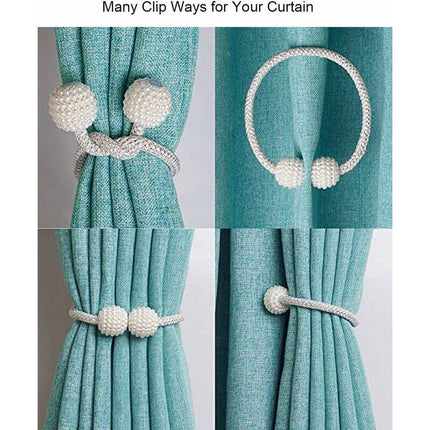 2 Pack Magnetic Curtain Tiebacks For Small, Thin, Or Sheer Curtains Grey Curtain Tieback.