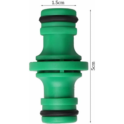 6 pcs Double Hose Connector, Double Male Hose Connector Plastic Pipe Fittings For Joining Garden Hose Tube (Green).