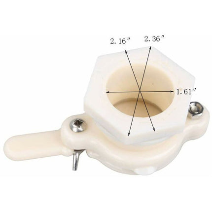 pcs Honey Gate Valve Abs Plastic 2.36″ Extractor Tap Honey Extractor Equipment Honey Tap For Beekeeper (White Honey.