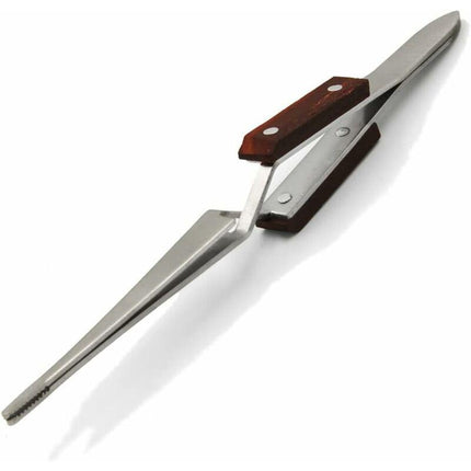 Industrial Precision Welding Tweezers With Fiber Handle Cross Tweezer Fine Tip Straight Stainless Steel For Electronic.