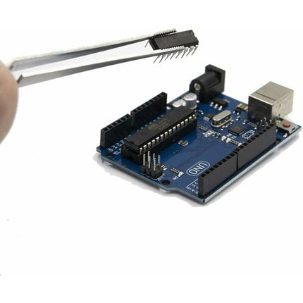 Industrial Precision Welding Tweezers With Fiber Handle Cross Tweezer Fine Tip Straight Stainless Steel For Electronic.