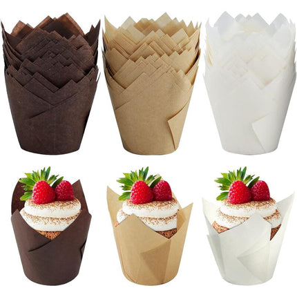 150 pcs Baking Paper Muffin Cups Tulip Baking Paper Cups Cupcakes And Muffins For Wedding Party Birthday 5Cm.