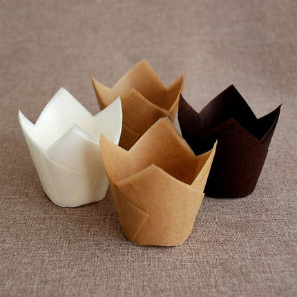 150 pcs Baking Paper Muffin Cups Tulip Baking Paper Cups Cupcakes And Muffins For Wedding Party Birthday 5Cm.