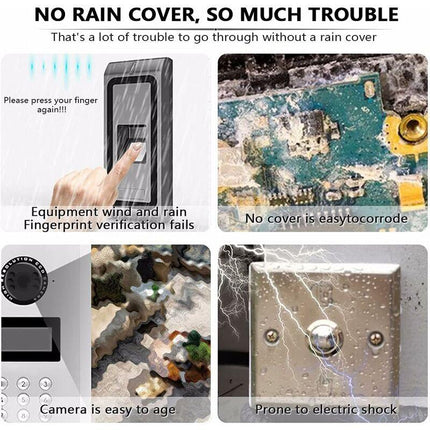 Waterproof Metal Cover For Video Camera, Doorbell, Door Lock, Access Door Knob, Protects Device From Sun And Raindrops,.