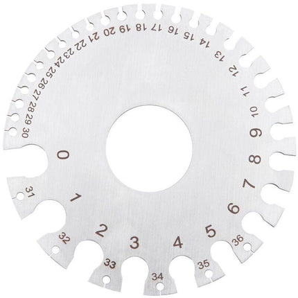 Stainless Steel 2-Sided ROund Wire Thickness Gauge For Measuring Non-Ferrous Wire And Metal, Tester Ruler Gauge.