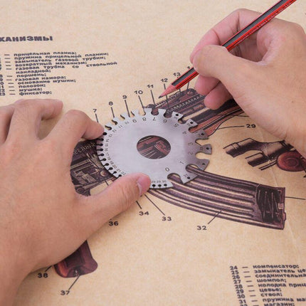 Stainless Steel 2-Sided ROund Wire Thickness Gauge For Measuring Non-Ferrous Wire And Metal, Tester Ruler Gauge.