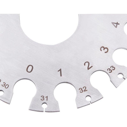 Stainless Steel 2-Sided ROund Wire Thickness Gauge For Measuring Non-Ferrous Wire And Metal, Tester Ruler Gauge.