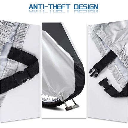 Motorcycle Cover Outdoor, Bicycle Scooter Waterproof Polyester Cover Resistant To Bird Droppings, Water,.