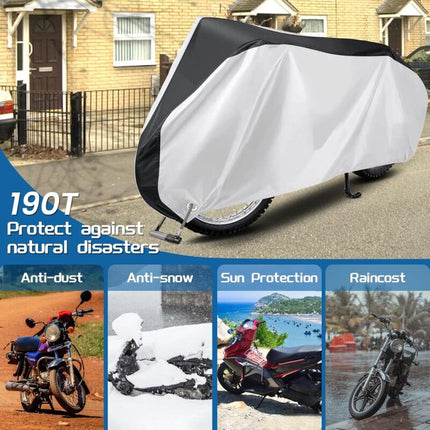 Motorcycle Cover Outdoor, Bicycle Scooter Waterproof Polyester Cover Resistant To Bird Droppings, Water,.
