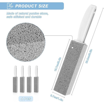 4 Pieces Cleaning Stone With Handle Cleaner, Pumice Stone Cleaning Brush, For Toilet, Kitchen, Bathroom, Pool And Home.