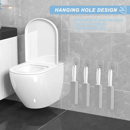 4 Pieces Cleaning Stone With Handle Cleaner, Pumice Stone Cleaning Brush, For Toilet, Kitchen, Bathroom, Pool And Home.