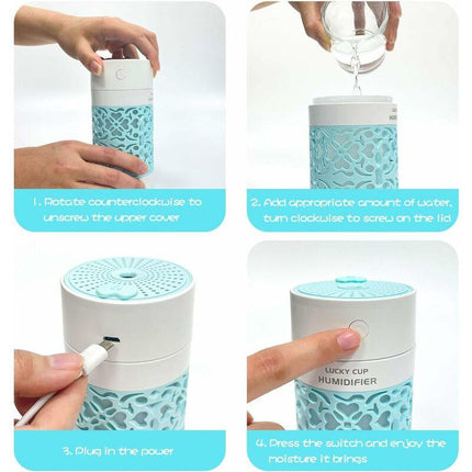 Baby Air Humidifier, 250Ml Mini Air Humidifier, Quiet Humidifier, Waterless Auto Shut-Off Function, Suitable For.