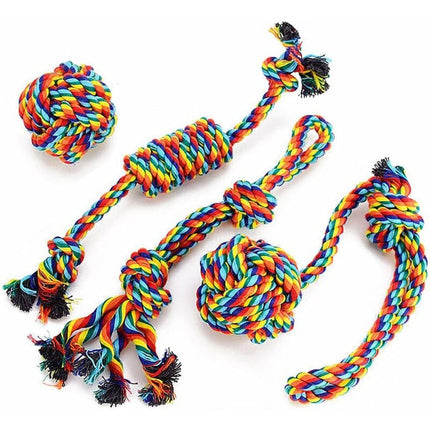 Dog Toys, ROpe Dog Toys, Chew Toys, Interactive Dog Toys, For Small/Medium Dogs (4 Pieces).