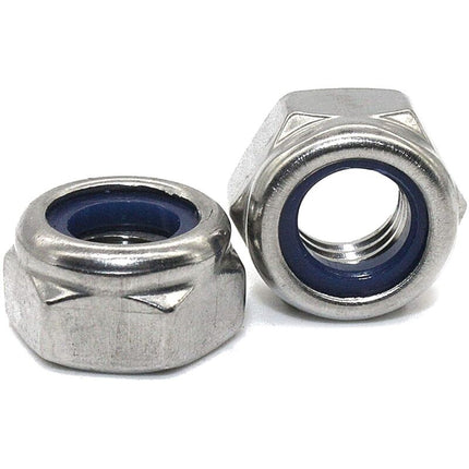 Zinc Steel Lock Nut M10 Pack 25 Hexagonal Locking Lock Nuts Ideal For Carpentry, Construction, Plumbing, Among Other.