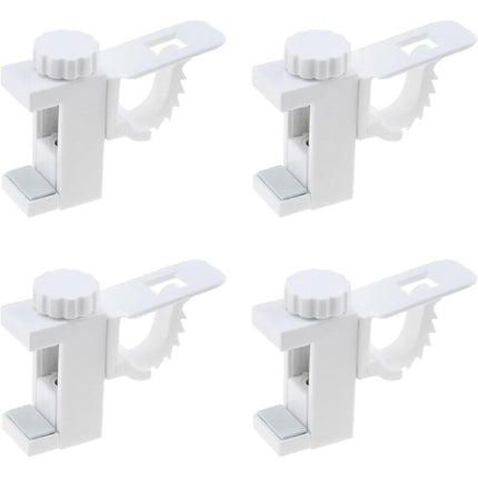 4 pcs Curtain Holder Clip Bracket, Adjustable Crossbar Curtain ROd Towel Storage Hook.