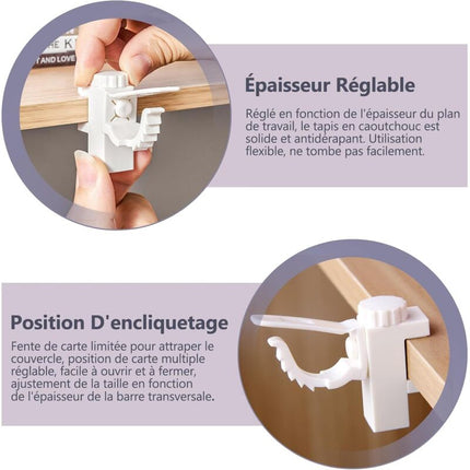 4 pcs Curtain Holder Clip Bracket, Adjustable Crossbar Curtain ROd Towel Storage Hook.