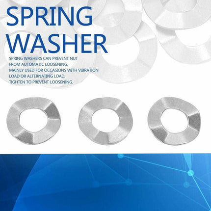 Wave Washer, Stainless Steel Spring Washer M10X5X0.3Mm (20 pcs).