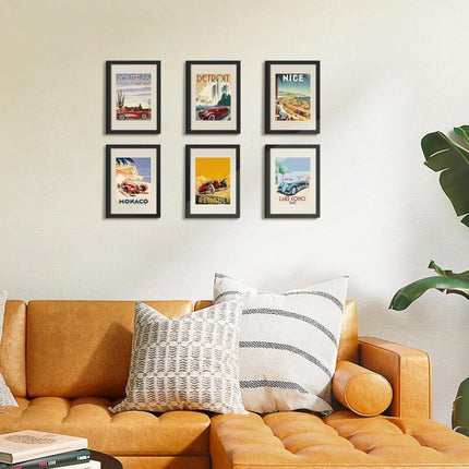 3 pcs Set Photo Frames 21X29.7Cm, A4 Black Frame, Can Be Placed Or Hung On The Wall High Quality Wooden Photo Frame.