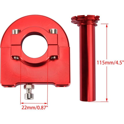 7/8" 22Mm Twist Throttle Grip With Handlebar Clamp Replacement For 50Cc 70Cc 90Cc 110Cc 125Cc Sport Motocross Dirt Pit.