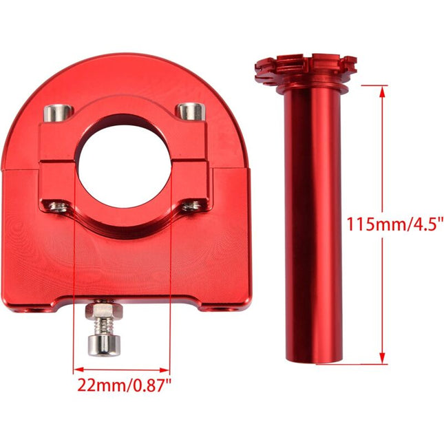 7/8" 22Mm Twist Throttle Grip With Handlebar Clamp Replacement For 50Cc 70Cc 90Cc 110Cc 125Cc Sport Motocross Dirt Pit.