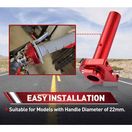 7/8" 22Mm Twist Throttle Grip With Handlebar Clamp Replacement For 50Cc 70Cc 90Cc 110Cc 125Cc Sport Motocross Dirt Pit.