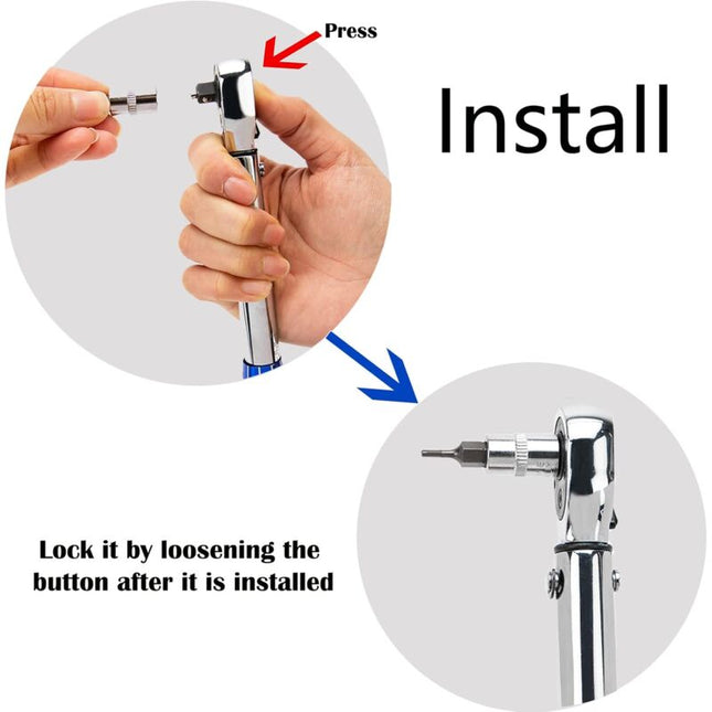 Bicycle Torque Wrench 1/4, Range 2-24Nm/17.7-212.4 In.Lb(Double Scale), Accuracy ±3%, 15 Pieces Bike Maintenance Kit.