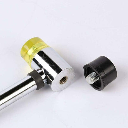 Rubber Hammer Double Head Mounting Hammer Double Sided Mallet Diameter 35 Mm Aluminium Hammer Tools Repair Kit (Black).