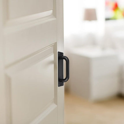 Poignées De Porte Coulissante, Poignées Traction De Porte Armoire Acier Inox Avec Plaques Pour Grange, Porte En Bois,.