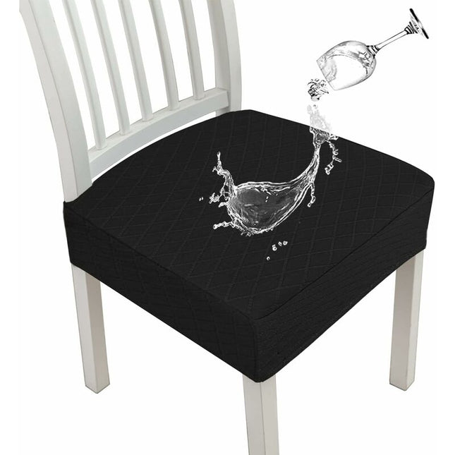 Diamond Lattice Waterproof Seat Covers For Dining ROom Chairs, Stretch Kitchen Chair Covers For Dining ROom, Seat.
